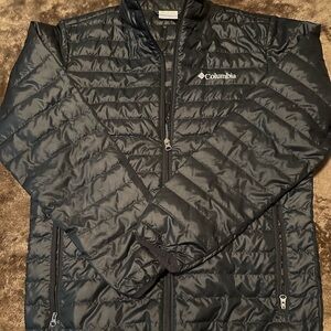 Columbia packable lightweight deep navy jacket (used once) men’s small